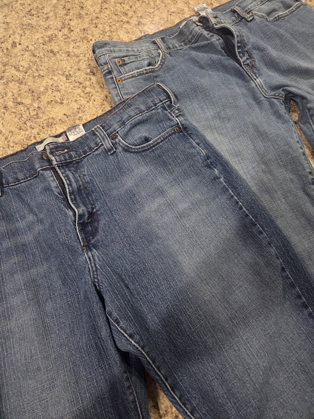 LOT 2 pair Ladie's LEVI'S/Levis Blue Denim Jeans 515 Boot Cut Size 16